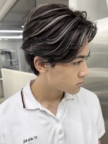 リベル(LIBER) ハイライトメッシュ/センターパート/メンズカット/八王子/メンズ