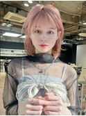 レイヤーミディ美髪くびれワンカールペールピンク