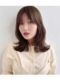 艶感こなれヘア愛され前髪メルティカラーウェーブミディアム