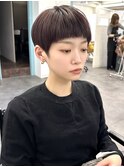 【Owll】石田学史20代30代40代刈り上げショートワインレッド