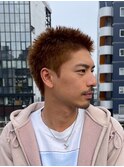 ブリーチしない刈り上げないハイトーンスパイキーボウズ　メンズ