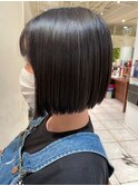 憧れのツヤ髪◎大人ミニマムストレートボブ/艶感/髪質改善