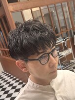 フランクス バーバー ウエストトウキョウ 吉祥寺店(FRANK’S BARBER WEST TOKYO)&nbsp;スパイキーショートブルーブラックフェザーパーマサーフカールY