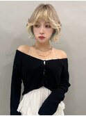 ハイレイヤー/ミディアム・ボブ/20代/30代/顔周り・フェイス