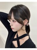 韓国風顔まわりレイヤーカット【渋谷/表参道/Merak/髪質改善】