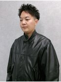 メンズショートソフトツイストパーマツイストスパイラルパーマ