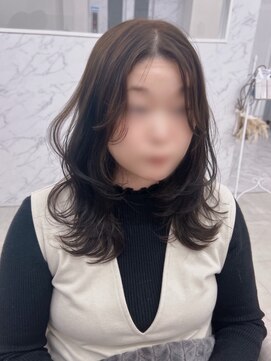 透明感カラー/ダークチョコレート/顔まわりレイヤー