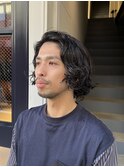 【JILI】ミディアム ウェーブパーマ メンズ ◎上辻