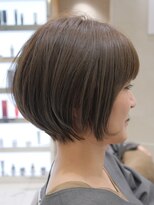 ピークアブー 原宿ハラカド(PEEK-A-BOO)&nbsp;くせ毛多毛ショートボブ甘め襟足グレージュ柔らか丸み前下がり