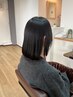 髪質改善グランシルクストレート+カラーリタッチ「縮毛矯正」カット無し¥29150