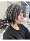 ミディアムレイヤーカット/髪質改善/韓国/前髪/新宿/ブリーチ