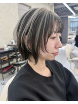 サンドレオ 新宿店(sand Leo)&nbsp;ミディアムレイヤーカット/髪質改善/韓国/前髪/新宿/ブリーチ