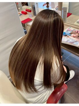 アース 郡山コスモス通り店(HAIR&MAKE EARTH) ナチュラルブラウン×美髪ストレートロング
