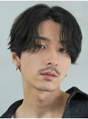 新橋フェザーパーマニュアンスパーマ毛流れパーマセンターパート