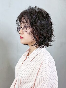 シオン(shion) ボブ韓国ヘア顔周りレイヤーくびれミディミディアム_ba586793