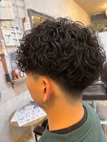 シンミシエル 京都北野白梅町(shinmiciel)&nbsp;マッシュパーマ刈り上げ30代40代50代メンズカット