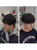 朝が楽な波巻きパーマ！メンズパーマ/メンズ専門/学割/顔剃り