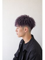 アーダーヘアサロン 武生店(ADER HAIR SALON)&nbsp;ブリーチ必須！個性的パープルカラー×刈り上げショートマッシュ