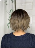 【河野有希】ミルクグレーのグラデーションカラー