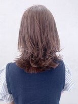 アルバム 銀座(ALBUM GINZA)&nbsp;レイヤーカット_マロンベージュかきあげロング_ba335711