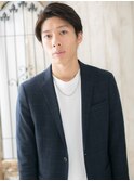 モテる男の七三分けコンマバングショートマニッシュc