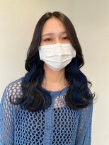 ツキ 横浜店(tuki)&nbsp;イヤリングカラーインナーカラーハイライトフェイスフレーミング