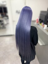 オズ 梅田店(OZ)&nbsp;ホワイトに落ちるブルーラベンダー/スーパーロング