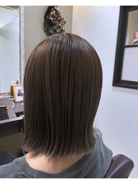 リルーム 伊勢崎店(Re:room) 切りっぱなしボブ×グレージュカラー