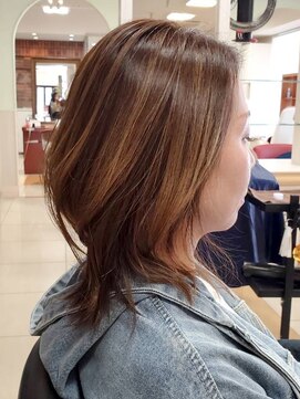 ヘアークリアー 春日部 おしゃれな大人のデザインカラー ハイライト 白髪ぼかし