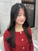 ビューブルー 亀戸錦糸町(VIEW BLUE)&nbsp;◎美髪カールダークブラウンロングセミディ似合わせ前髪