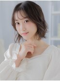 透けバングフェザーパーマゆるふわボブディc7越谷20代30代40代