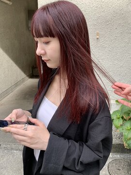 パークレーン アイス イヴェン(park lane ICI yeven) ブリーチなし　夏チェリーレッド　ボルドー　ピンク/akari