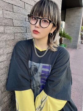 ジェム(GEM) くすみベージュ/細みハイライト/ホワイトブロンド/ボブ★83