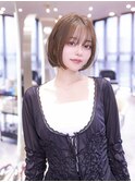 20代30代大人ガーリーレイヤーボブ/顔周り似合わせカット