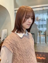エルサフィロ ヨドヤバシ(el zafiro yodoyabashi) ミディアムレイヤー ピンクベージュ