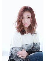 アービング(a'bing) 大人かわいい☆艶感 ピンクベージュ×ゆるふわセミディ