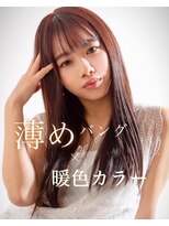 ヘアーサロンデフォーエバールークス(hairsalon de Forever Lux)&nbsp;薄めバング×暖色カラー【Forever Lux 齋藤】