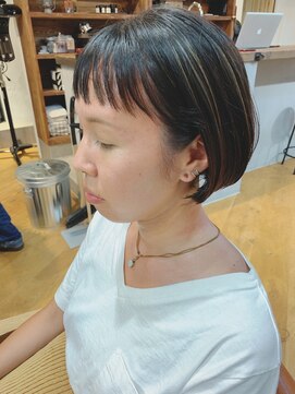 ノル(Knoll) タッセルカラー/ミニボブ/透明感ボブ/アッシュブラウン[日比谷]