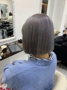 インデックスヘアーユー 錦糸町店(in'dex hair - U) アッシュグレー×ボブ[錦糸町/錦糸町ブリーチ/ケアブリーチ]