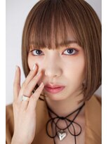 アッシュ 池袋店(Ash)&nbsp;10代20代30代『ミルクティーベージュのあごラインボブ』＃池袋駅