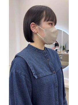 サンド 鹿児島中央(sand) ボブ　フルバング　ハッシュカット　イメチェン　似合わせカット