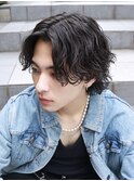 波巻きスパイラル センターパートウルフ