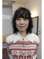 スタニング 渋谷(STUNNING.) ウルフパーマ レイヤーパーマ 大きめカールパーマ