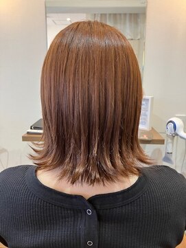 ヘアリアン(hair Lien) 外はね艶カラーボブ