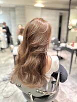アクション 心斎橋店(ACTION)&nbsp;20代30代レイヤーカット　ブリーチ無しミルクブラウン　韓国ヘア