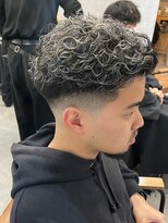 エルマーク 茨木(L-MARK)&nbsp;メッシュハイライトスパイラルパーマツイストパーマツーブロック