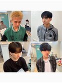 本厚木☆メンズカット☆波打ちパーマ黒髪スパイキーショート韓国