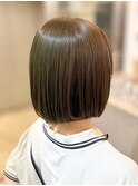 似合わせカット◆切りっぱなしボブ×透明感カラー