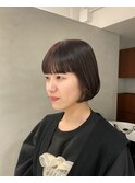【YOKE】ほんのりピンクブラウン前下りリップラインボブ