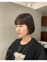 ヨーク(YOKE)&nbsp;【YOKE】ほんのりピンクブラウン前下りリップラインボブ